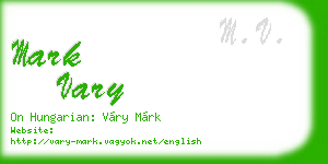 mark vary business card