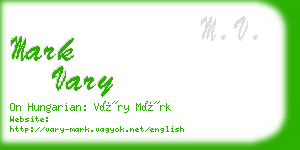 mark vary business card